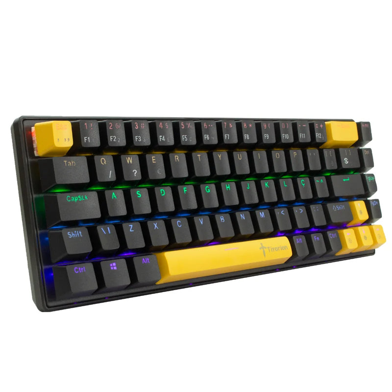 Teclado Mecânico TITORION 60% - Teclas Hot-Swappable