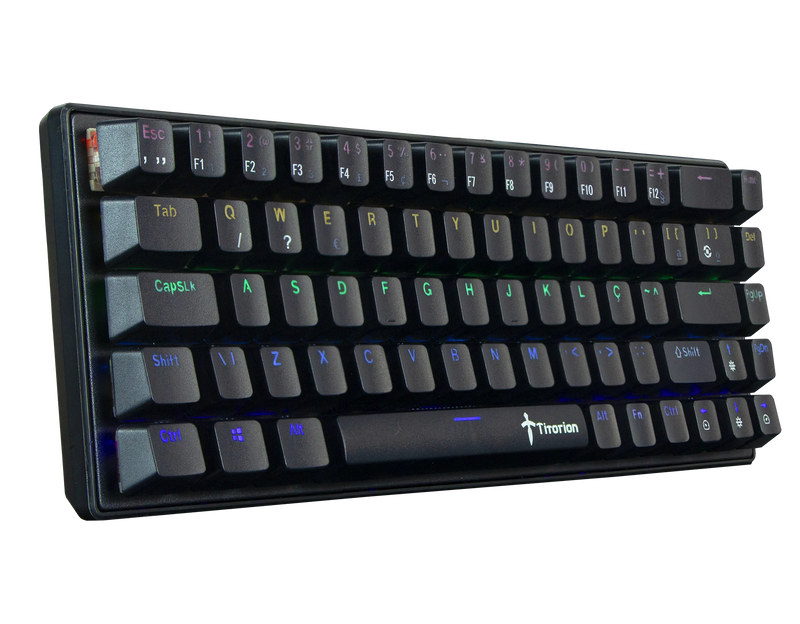 Teclado Mecânico TITORION 60% - Teclas Hot-Swappable