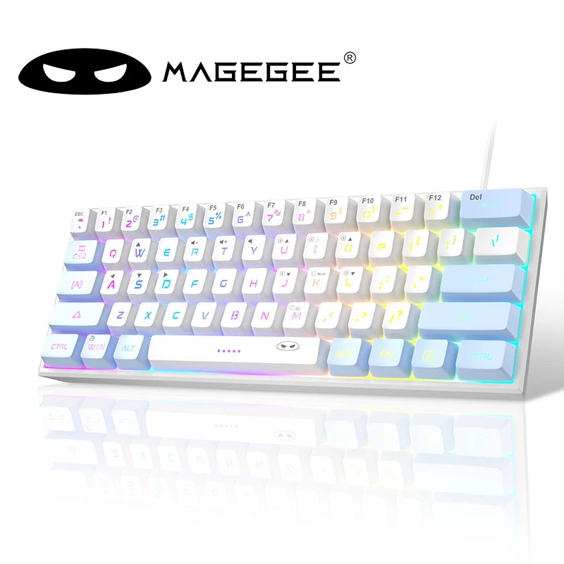 Teclado Mecânico MageGee Mini 60% - Placa de circuito à prova d'água