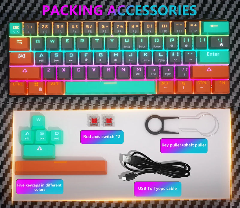 Teclado Mecânico MUCAI MK61 - Esports Gaming Edition