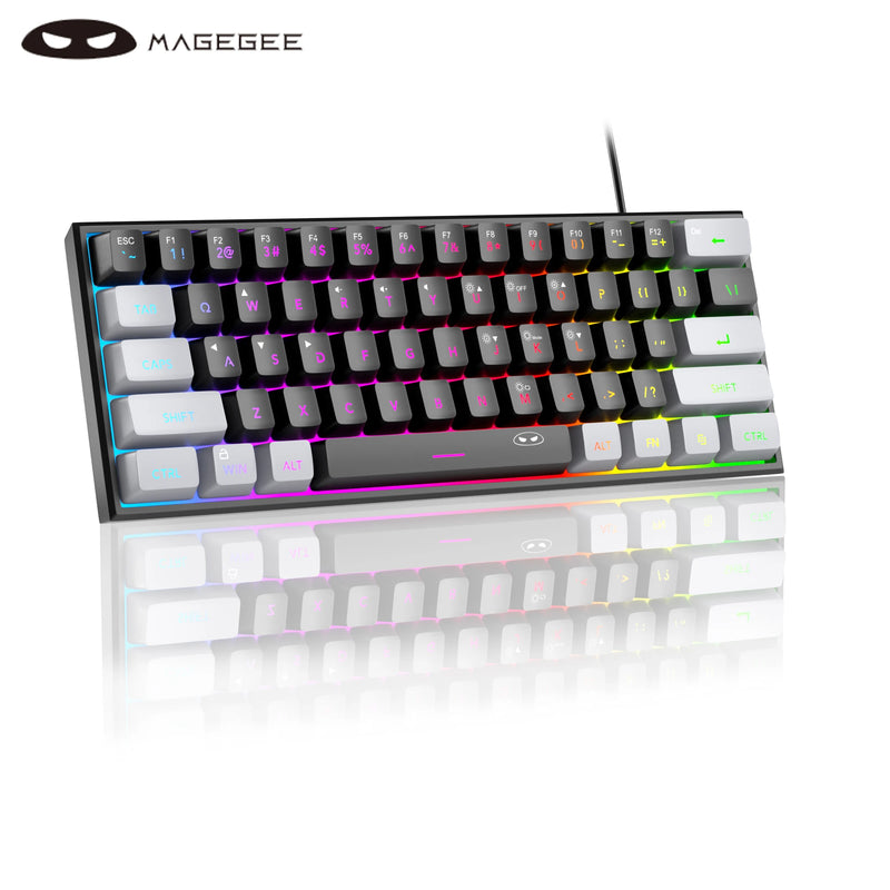 Teclado Mecânico MageGee Mini 60% - Placa de circuito à prova d'água